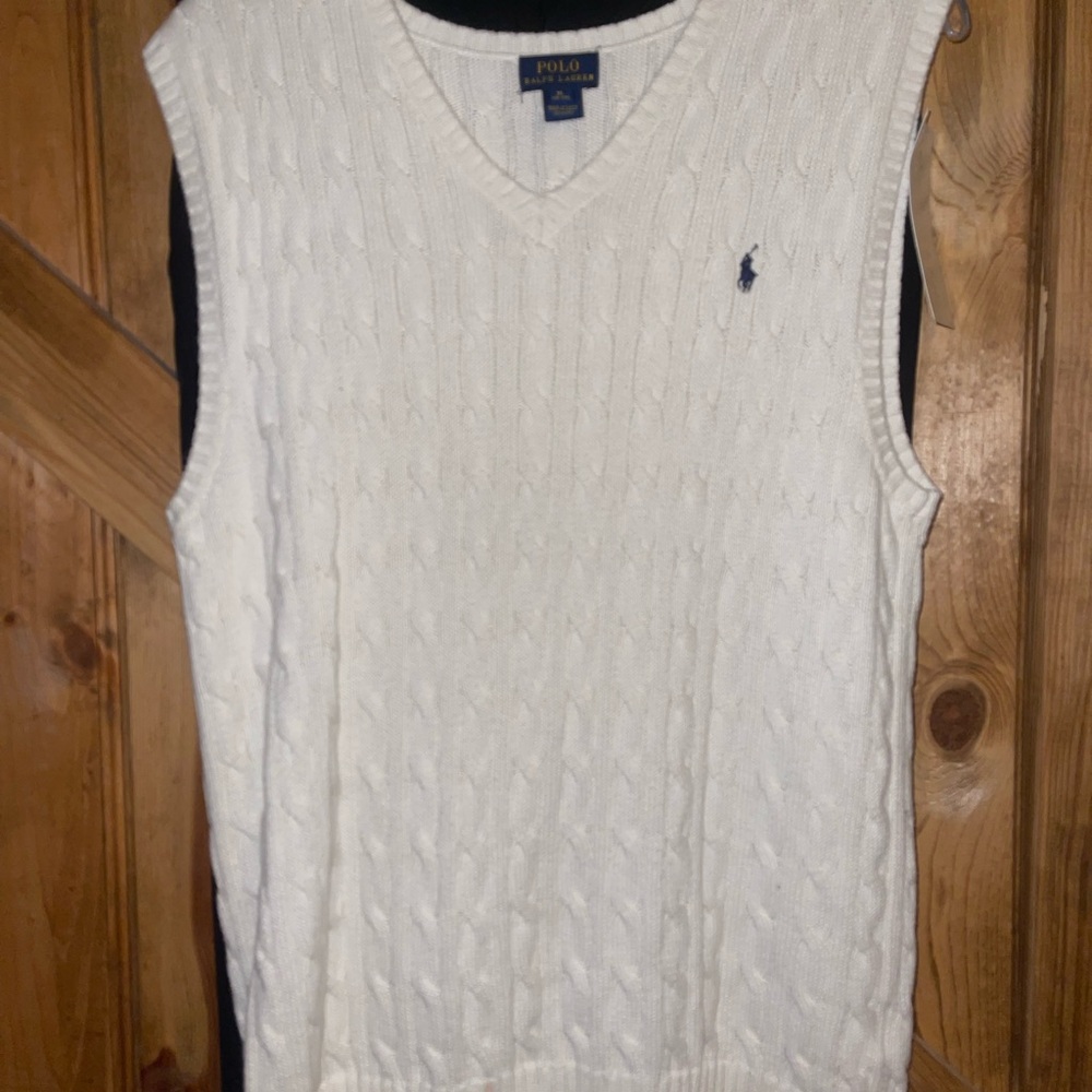 Polo by Ralph Lauren Men's White Sweater Vest
